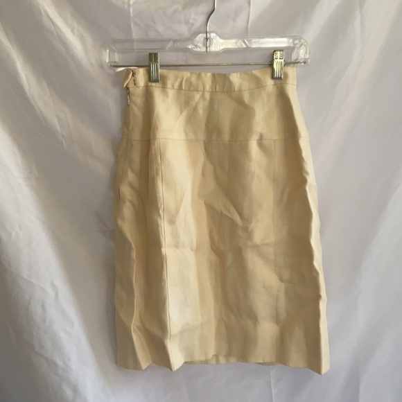 CHANEL BOUTIQUE VINTAGE LINEN SKIRT - Picture 4 of 9